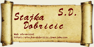 Stajka Dobričić vizit kartica